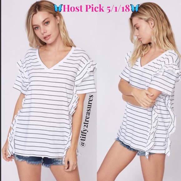 🎉Host Pick! Ruffle Tee - Picture 3 of 3